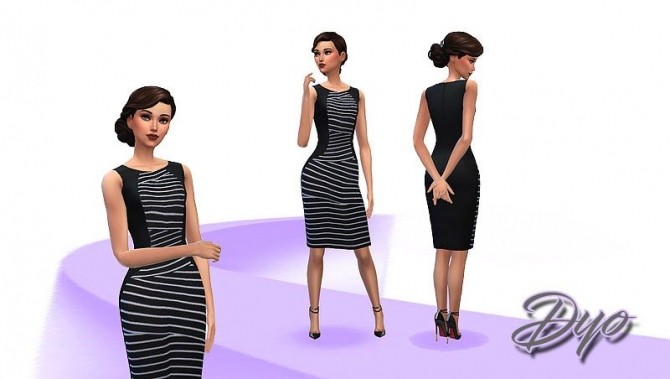 Sims 4 Elegance dress 6 by Dyokabb at Les Sims4