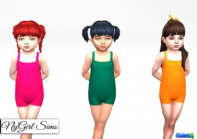 Sims 4 Lace Trim Toddler Pajama Bodysuit at NyGirl Sims