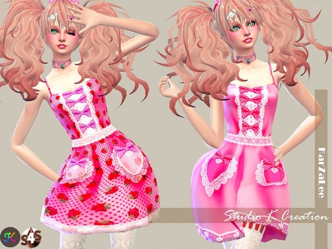 Sims 4 Ichigo dress renewal version at Studio K Creation