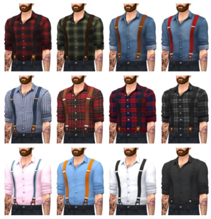 Suspender Shirts at Marvin Sims » Sims 4 Updates