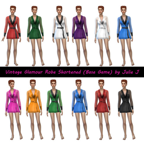 Vintage Glamour Robe Shortened at Julietoon – Julie J » Sims 4 Updates