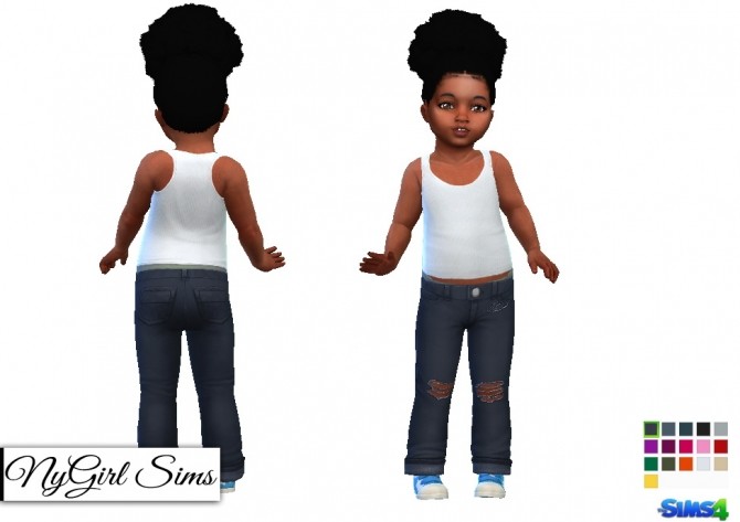 Sims 4 Cuffed Jean with Tears at NyGirl Sims