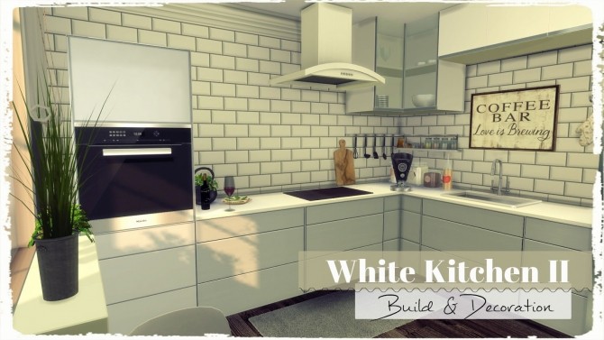 Sims 4 White Kitchen II at Dinha Gamer