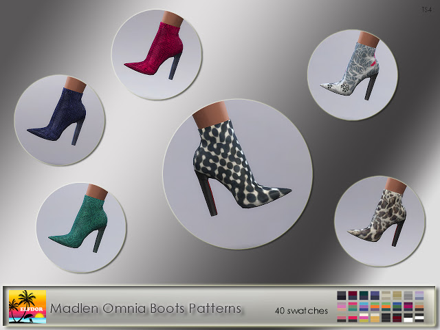 Sims 4 Madlen Omnia Boots Patterns at Elfdor Sims