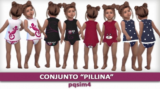 Sims 4 Pillina set by Mary Jiménez at pqSims4