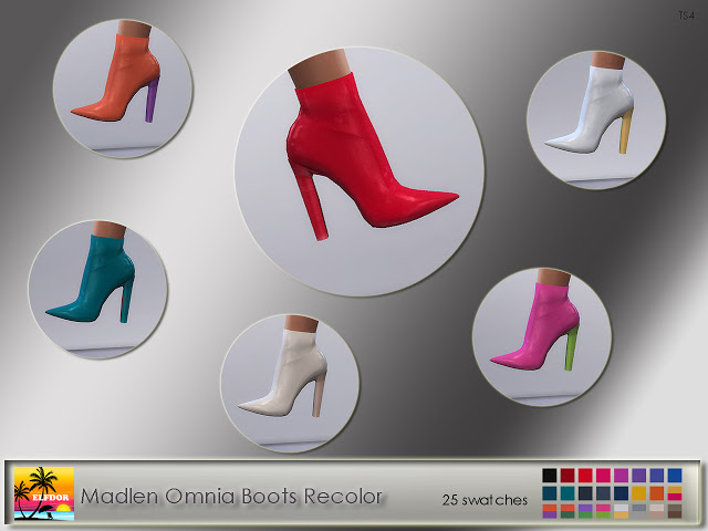 Sims 4 Madlen Omnia Boots Recolor at Elfdor Sims