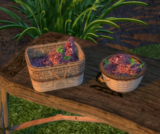 Sims 4 Titan Quest Baskets of Grapes by BigUglyHag at SimsWorkshop