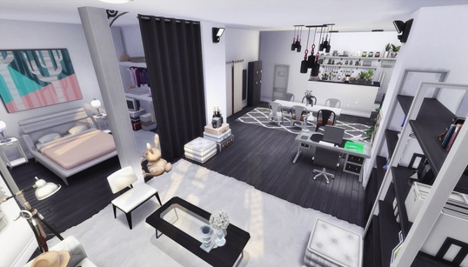 Sims 4 Apartment R001 by Bangsain at My Sims House