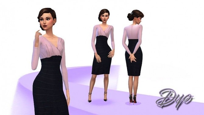 Sims 4 Elegance dress 4 by Dyokabb at Les Sims4