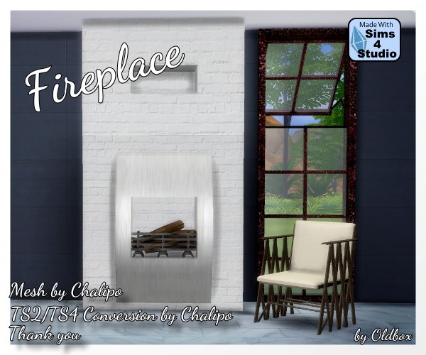 Sims 4 Fireplace by Oldbox at All 4 Sims