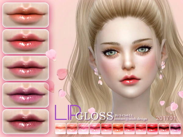 Sims 4 Lipgloss 201701 by S Club LL at TSR