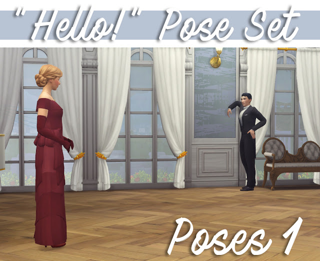 Sims 4 Hello! Pose Set at Historical Sims Life