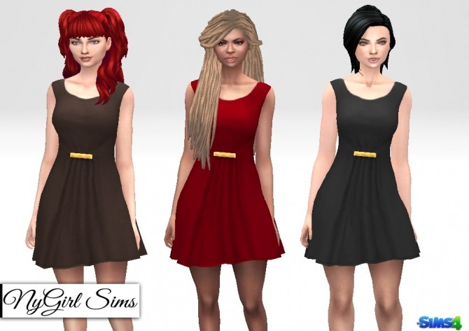 Sims 4 Shortened Velvet Dress at NyGirl Sims
