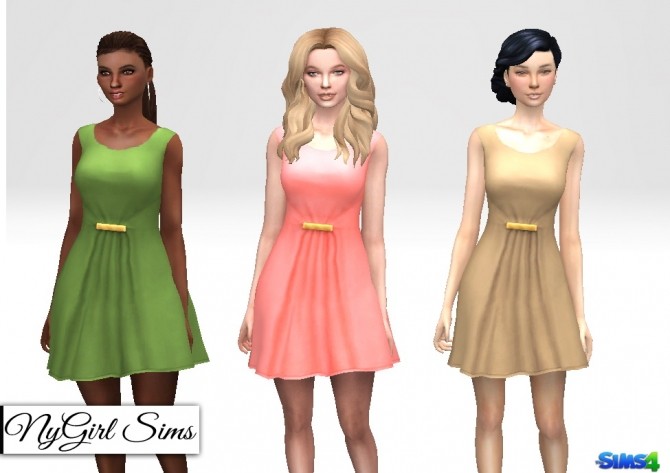 Sims 4 Shortened Velvet Dress at NyGirl Sims