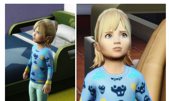 Sims 4 HalfUp Toddler Hair at Birksches Sims Blog