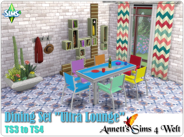 Sims 4 Ultra Lounge Dining Set at Annett’s Sims 4 Welt