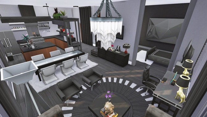 Sims 4 Apartment R002 by Bangsain at My Sims House