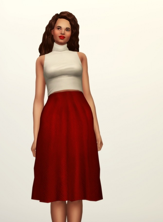 Sims 4 Simple flare skirt at Rusty Nail