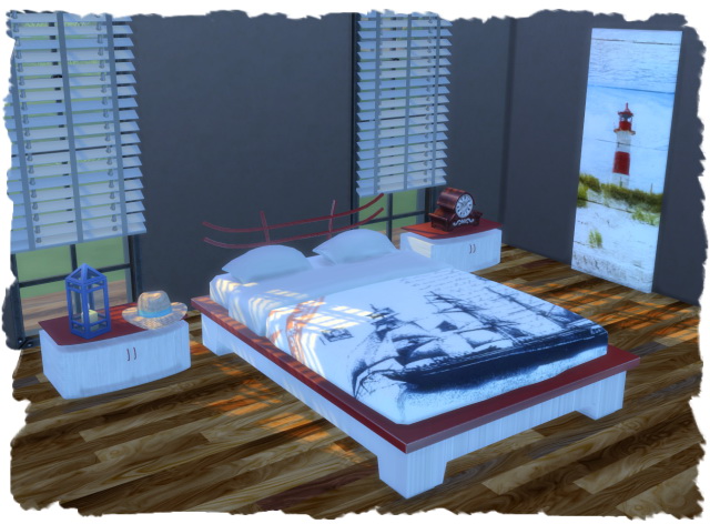 Sims 4 Rodeo bedroom mesh by Chalipo at All 4 Sims