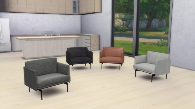 Sims 4 Outline Chair (Pay) at Meinkatz Creations