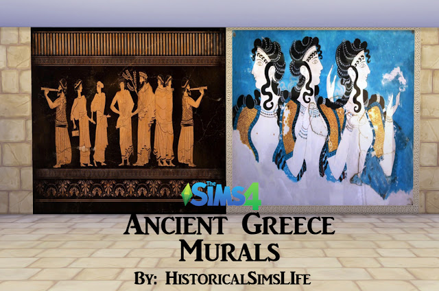Sims 4 Ancient Greece Murals at Historical Sims Life