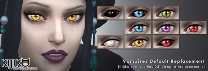 Sims 4 Vampires Eye colors Default + Non default Replacement at Kijiko