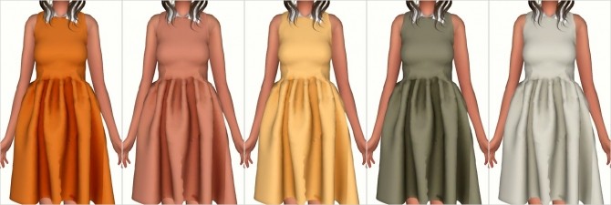 Sims 4 Collar Sweet Dress Original by Jin at Elliesimple
