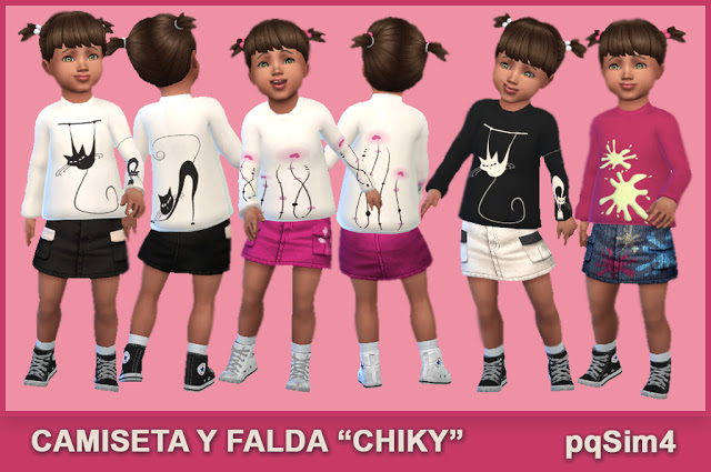 Sims 4 Chiky outfit by Mary Jiménez at pqSims4