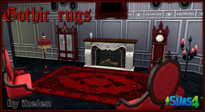 Sims 4 Gothic rugs by ihelen at ihelensims