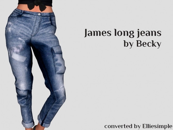 Sims 4 James long jeans Original by Becky at Elliesimple