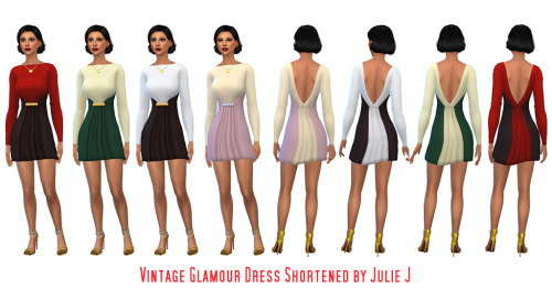Sims 4 Vintage Glamour Dress Shortened at Julietoon – Julie J