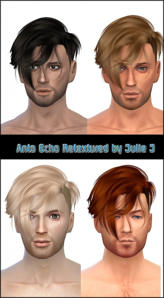 Sims 4 Anto Echo Hair Retextured at Julietoon – Julie J