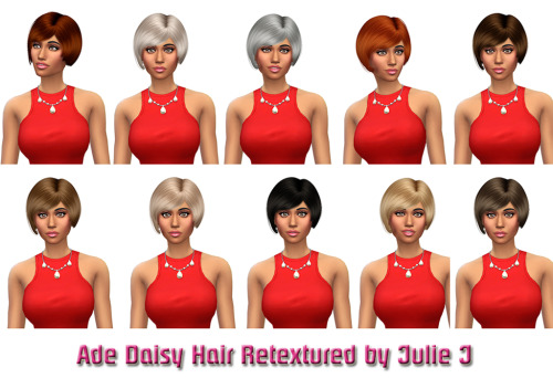 Sims 4 Ade’s Daisy Hair Retextured at Julietoon – Julie J