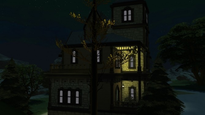 Sims 4 Gothic Victorian house by PolarBearSims at Mod The Sims