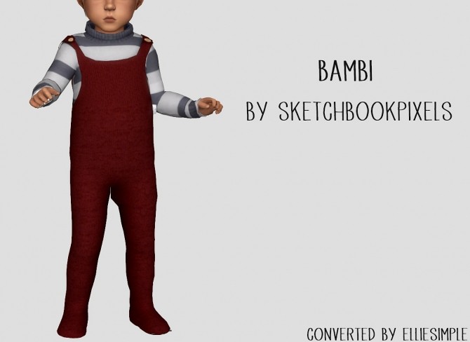 Sims 4 Bambi outfit for toddlers at Elliesimple