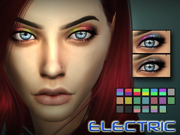 Sims 4 Electric Eyeshadow by Kitty.Meow at TSR