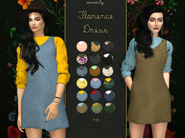 Sims 4 Florence Dress by serenity cc at TSR