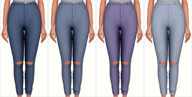 Knee Slit Pants at Elliesimple » Sims 4 Updates