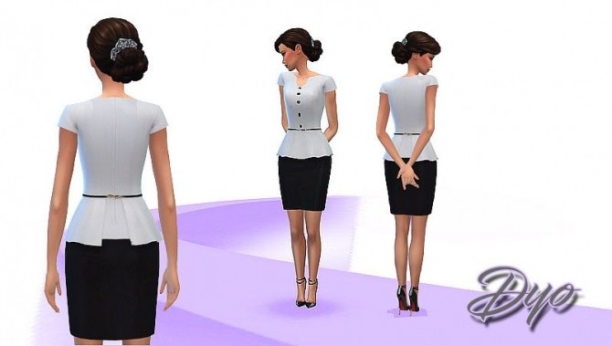 Sims 4 Elegance 3 dress by Dyokabb at Les Sims4
