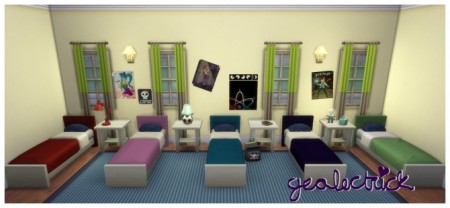 Stencil-free and Recolored Teen Dreams Bed by geolectrick at Mod The Sims
