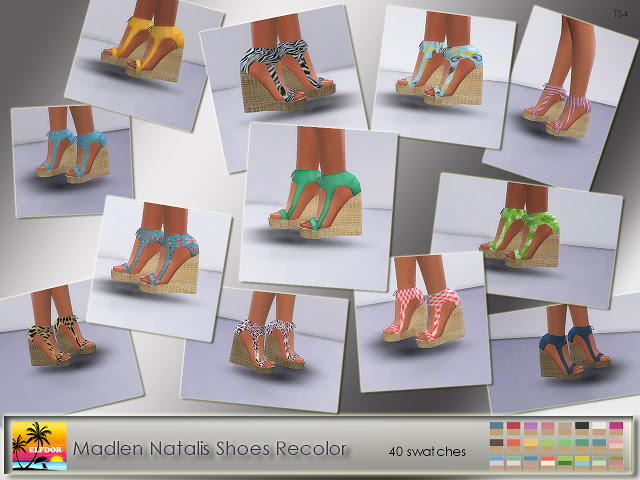 Sims 4 Madlen Natalis Shoes Recolor at Elfdor Sims