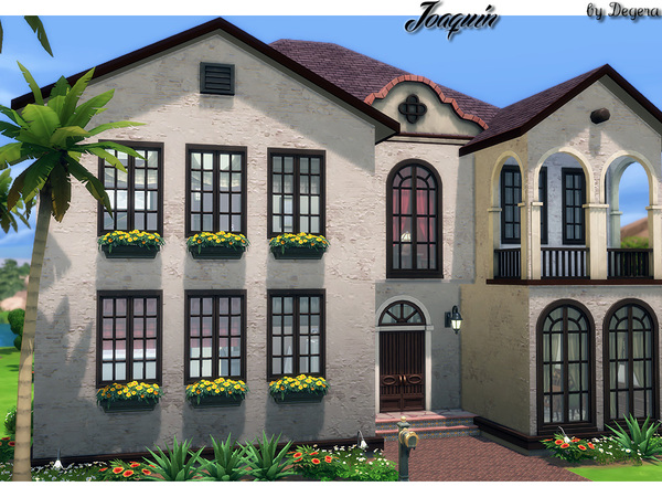 Sims 4 Joaquin Spanish style home by Degera at TSR