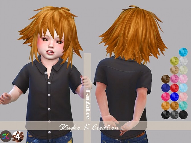 Sims 4 Animate hair 12 Hitomi toddler at Studio K Creation