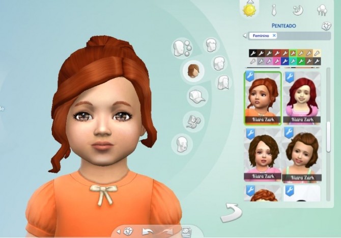 Sims 4 Curly Ponytail for Toddlers at My Stuff