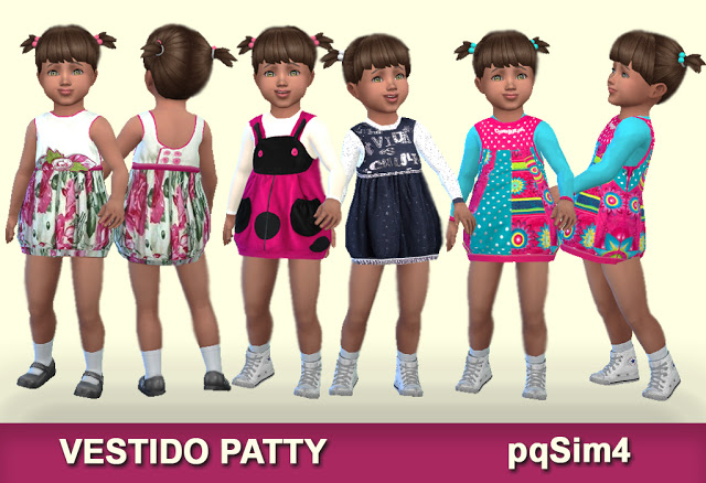 Sims 4 Patty dress by Mary Jiménez at pqSims4