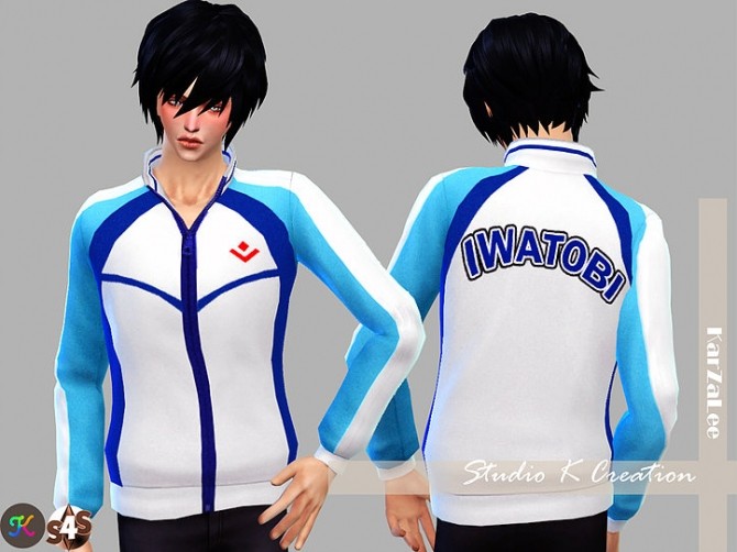 Sims 4 Iwatobi team jacket at Studio K Creation