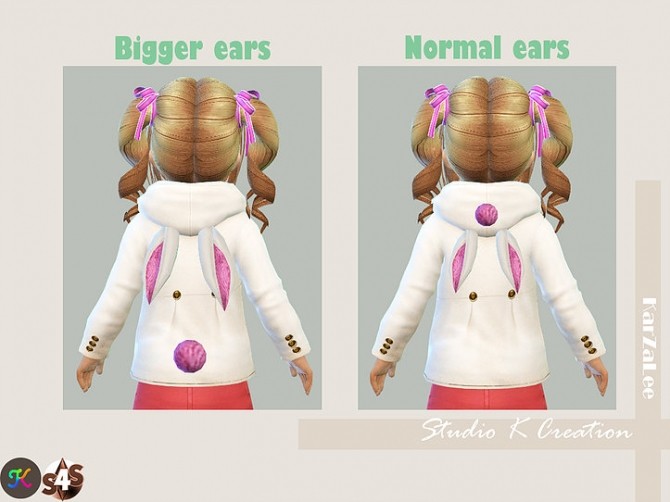 Sims 4 Rabbit Ear Hoodie Coat Toddler at Studio K Creation