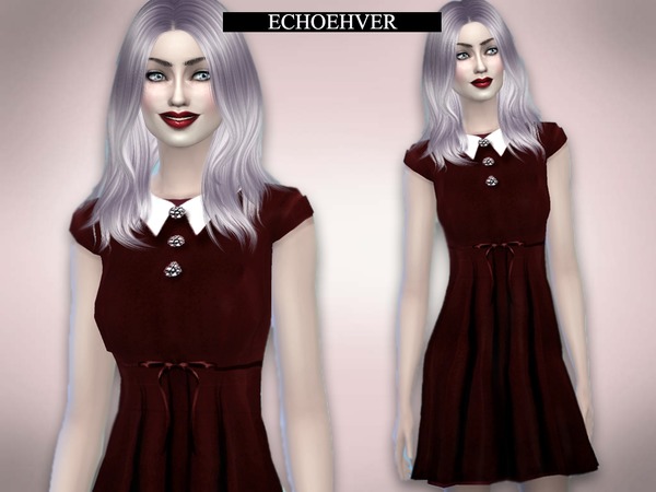 Sims 4 Vampire Doll Dress by Echoehver at TSR