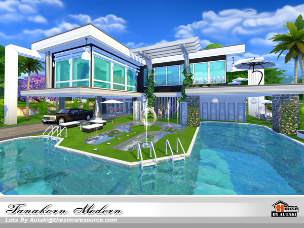 Sims 4 Tanakorn Modern house by autaki at TSR