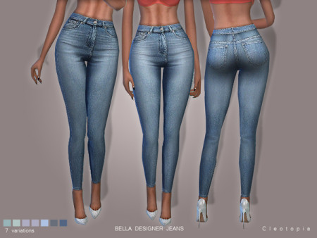 Set 72 BELLA Designer Jeans by Cleotopia at TSR » Sims 4 Updates